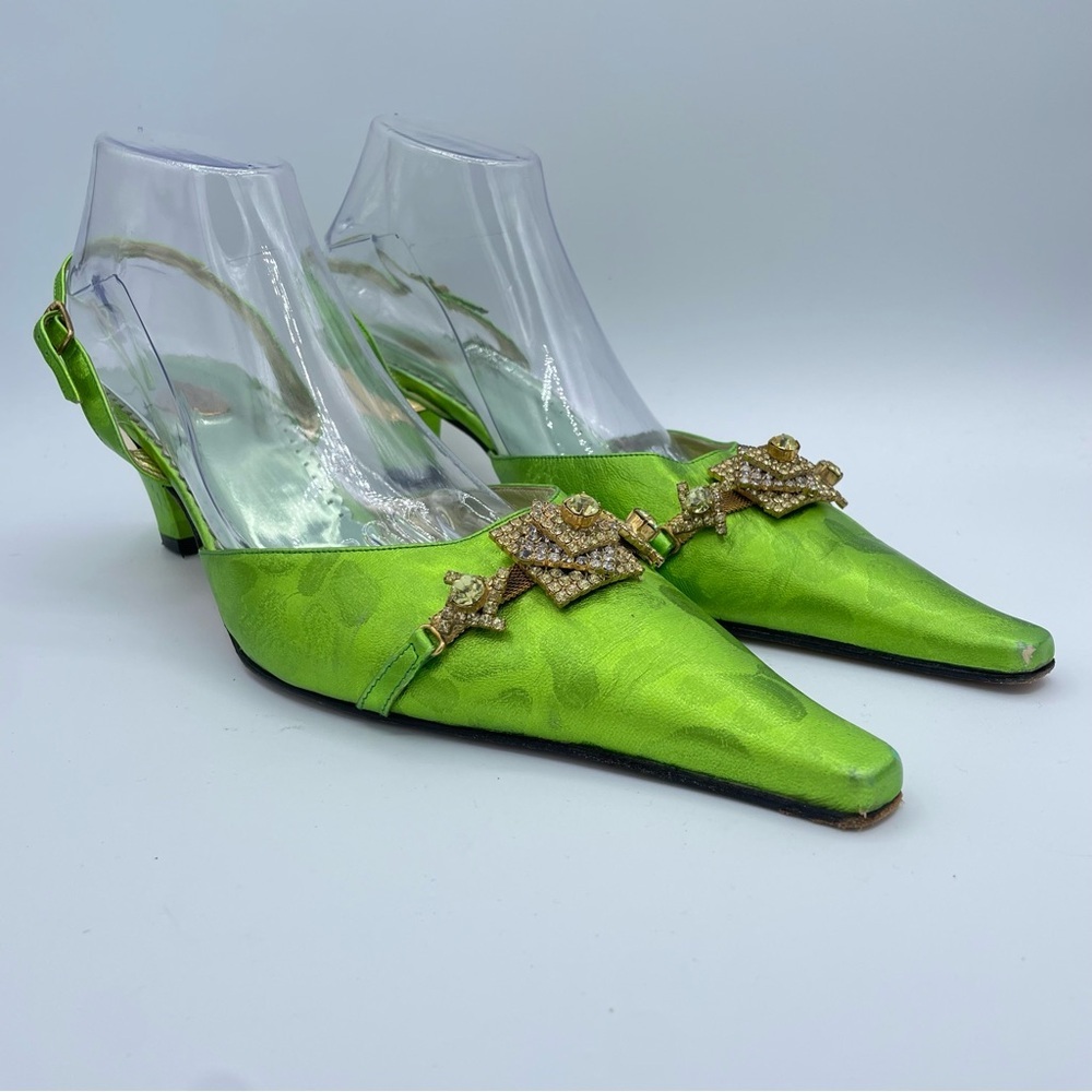 Bruno Giordano Embellished Shoes 44 Green